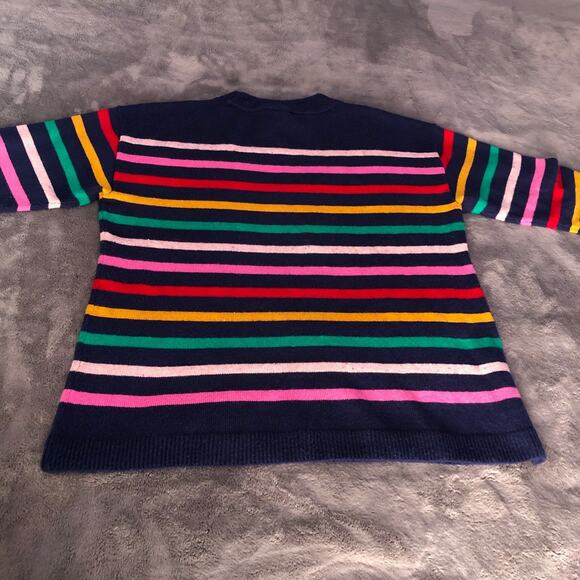 Talbots Sweater Striped Rainbow Long Sleeve Pullover Crew Neck Women’s Size XL - Picture 8 of 9